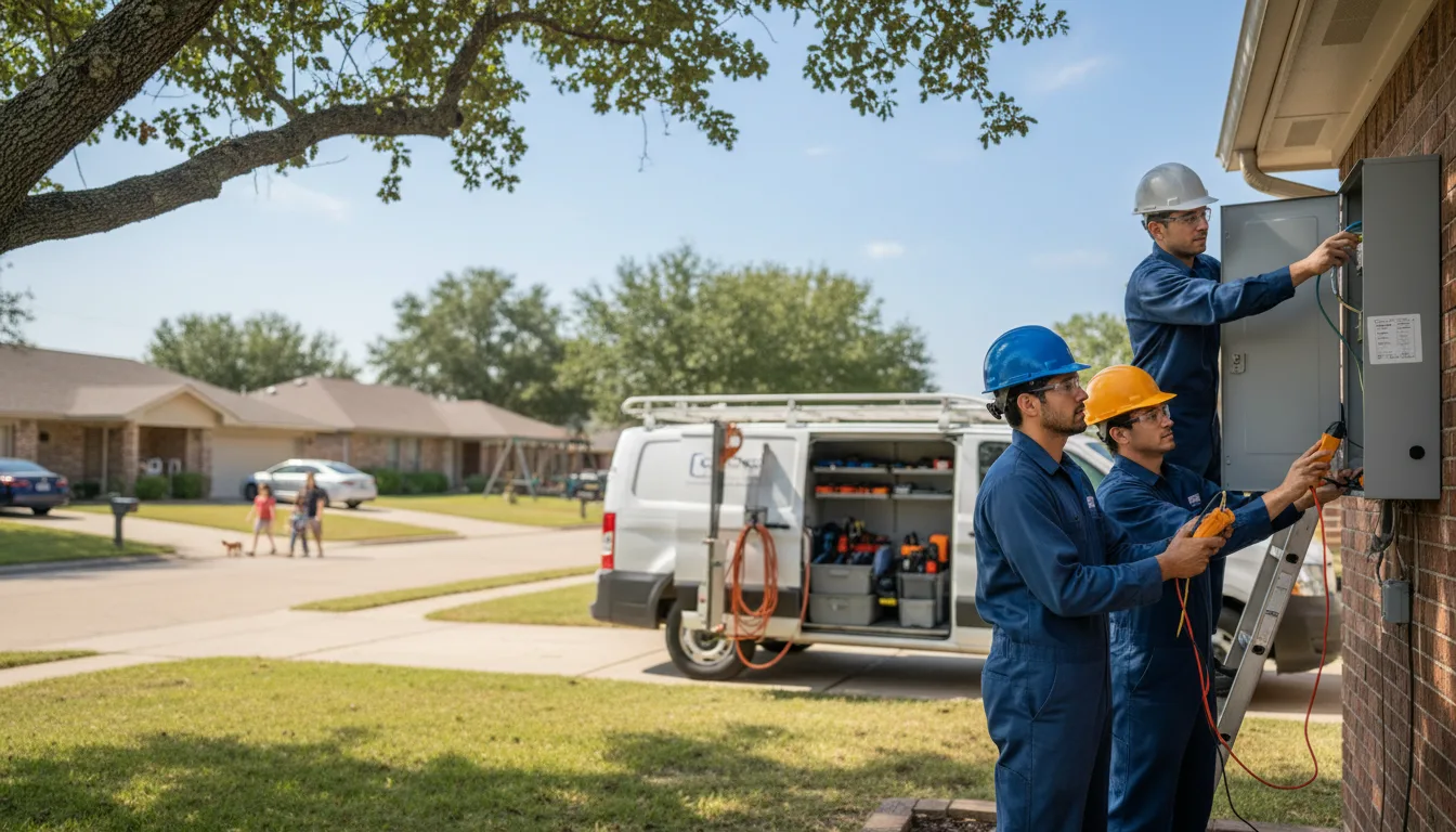 Certified electrician providing emergency electrical services in Fruithurst, AL